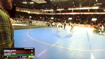 126 lbs Quarterfinal - RIcardo Lara, Liberty Bell vs Adonai Garza, Kent Meridian