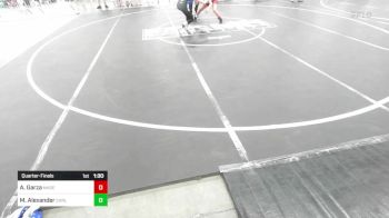 106 lbs Quarterfinal - Aria Garza, Madera Grapplers WC vs Mattison Alexander, Carlsbad Combat WC