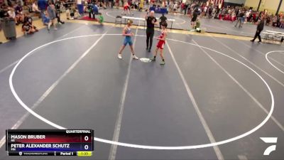 92 lbs Quarterfinal - Mason Bruber, NE vs Peter Alexander Schutz, MN