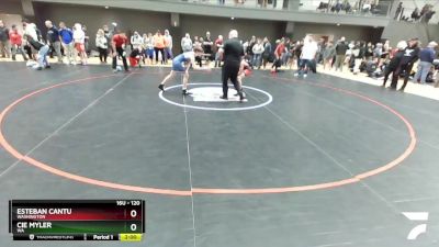 120 lbs Champ. Round 2 - Esteban Cantu, Washington vs Cie Myler, WA