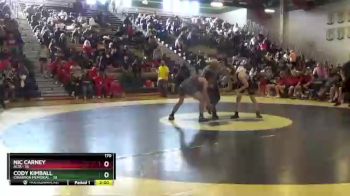 170 lbs Quarters - Nic Carney, Alta vs Cody Kimball, Cimarron Memorial