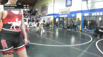 110-120 lbs Consi Of 4 - Hudson Morales, Owasso Takedown Club vs Gracie Wright, IRONMEN Wrestling Club