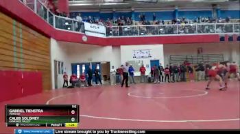 132 lbs Champ. Round 1 - Gabriel Tienstra, Munster vs Caleb Solomey, Kankakee Valley