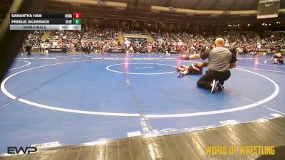 55 lbs Semifinal - Samantha Ham, Nebraska Wrestling Academy vs Preslie Dickerson, Blue Devil Wrestling