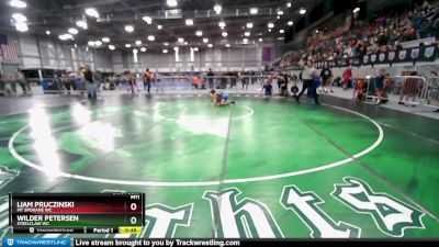 57-58 lbs Round 1 - Liam Pruczinski, Mt Spokane WC vs Wilder Petersen, Steelclaw WC