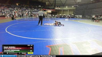 67 lbs Cons. Round 3 - Isaac Borreli, Bethel AllStars Wrestling Club vs Tucker Eisenmann, Mat Rats Rebooted