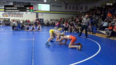 113 lbs Semifinal - Kaiden Belinsky, Don Bosco vs Lucas Peters, West Delaware, Manchester