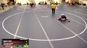 160 Championship Bracket Cons. Round 4 - Colton Kainz, West Bend West vs Judah Heeg, Simley