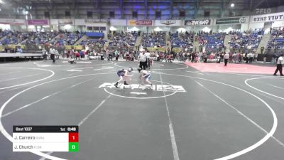 61 lbs Consi Of 8 #1 - Jordan Carreiro, Duran Elite vs Jaxson Church, Florence Middle School