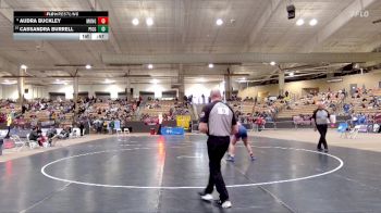 Girls 185 lbs Cons. Round 1 - Cassandra Burrell, Pigeon Forge High School vs Audra Buckley, Montgomery Central High School