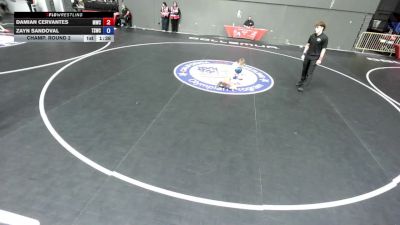 45 lbs Champ. Round 2 - Damian Cervantes, Madera Wrestling Club vs Zayn Sandoval, Team Selma Wrestling Club