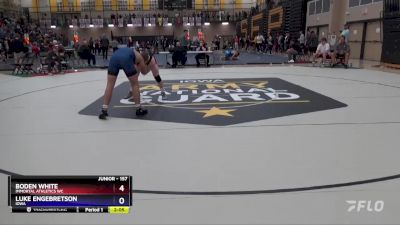 157 lbs Champ. Round 1 - Boden White, Immortal Athletics WC vs Luke Engebretson, Iowa