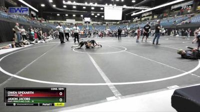 73 lbs Cons. Semi - Jaxon Jacobs, Hays Wrestling Club vs Owen Spexarth, Brawlers