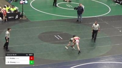 82 lbs Consi Of 16 #1 - Isaac Hrelec, Canon McMillan vs Russell Cisney, Palmyra