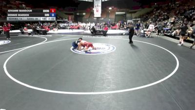 190 lbs Jovanni Mansour, SDIKWA - San Diego-Imperial Kids Wrestling Association vs Dennis Warden, SAWA - Sacramento Area Wrestling Association