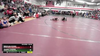 50-55 lbs Round 1 - Braylen Myers, Butler Youth Wrestling Club vs Raden Cooper, Odessa Youth Wrestling