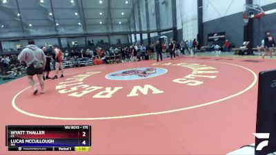 175 lbs Cons. Round 1 - Wyatt Thaller, CA vs Lucas McCullough, WA