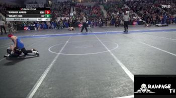 95 lbs Champ. Round 1 - Brady Cox, South Central Punisher vs Parker Harts, Kiowa County Wrestling Club