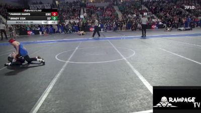 95 lbs Champ. Round 1 - Brady Cox, South Central Punisher vs Parker Harts, Kiowa County Wrestling Club