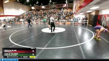 138-145 lbs Round 2 - Jesalyn Blair, Thermopolis vs Harlie Velarde, Lander Middle School