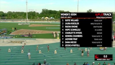 Women's 800m, Heat 5 (Roesler makes 2-flat look EASY!)