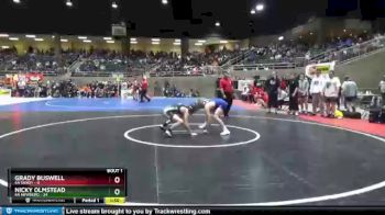 132 lbs Quarterfinals (8 Team) - Nicky Olmstead, 6A Newberg vs Grady Buswell, 6A Sandy