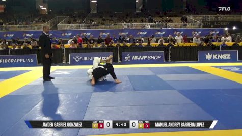 Manuel Andrey Barrera Lopez vs Jayden Gabriel Gonzalez 2026 Pan Jiu Jitsu IBJJF Championship