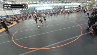 165 lbs Champ. Round 3 - Gage Peltz, Unattached vs Isaiah Day, Eagles Wrestling Club