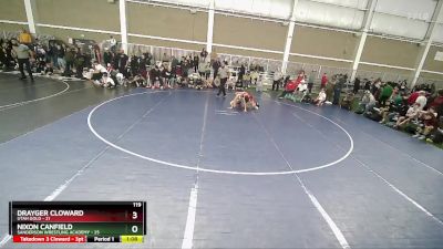 119 lbs Round 1 (4 Team) - Drayger Cloward, Utah Gold vs Nixon Canfield, Sanderson Wrestling Academy