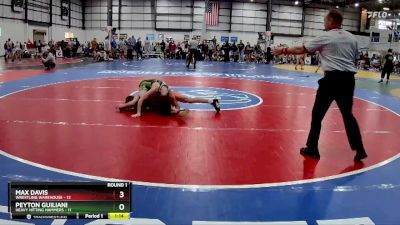 132 lbs Round 1 (4 Team) - Max Davis, WRESTLING WAREHOUSE vs Peyton Guiliani, HEAVY HITTING HAMMERS