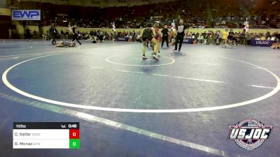 112 lbs Consi Of 8 #2 - Declan Keller, Dodge City Wrestling Academy vs Brody Mcnac, Bristow Youth Wrestling