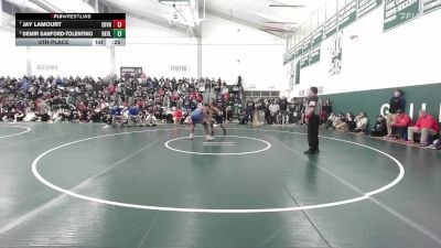 150 lbs 5th Place - Jay Lamourt, East Haven vs Demir Sanford-Tolentino, Rockville