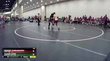 132 lbs Round 5 (10 Team) - Genesis Turrubiartez, CLWC / IWC vs Maddie Davis, Nebraska Tidal Wave