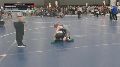 126 lbs Cons. Sub-rd Of 16 - Damian Quick, Sunflower Kids Wrestling vs Connor Farmer, Missouri Championship Wrestling Academy