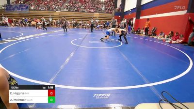 120 lbs Quarterfinal - Caleb Higgins, Bristow Youth Wrestling vs A-TSI-LA `G` Mcintosh, Glenpool Warriors