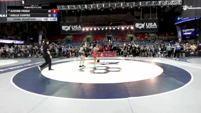 100 lbs Cons. Quarters - Justine Perez, OH vs Jaelle Cortez, CA