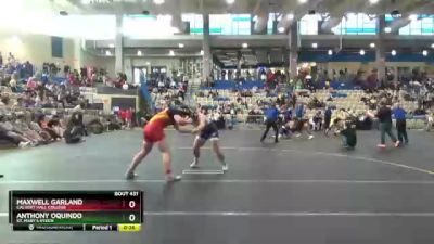 215 lbs 5th Place Match - Maxwell Garland, Calvert Hall College vs Anthony Oquindo, St. Mary`s Ryken