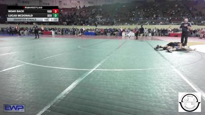 94 lbs Quarterfinal - Noah Back, Verdigris vs Lucas McDonald, Deer Creek Wrestling