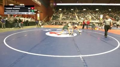 2A-157 lbs Quarterfinal - Caleb Vollmer, Tongue River vs Samuel Ramirez, H.E.M.