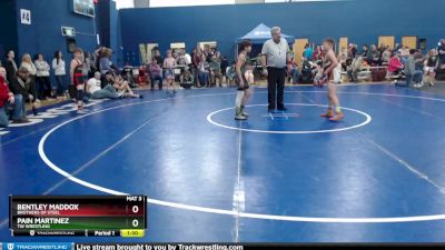 100 lbs Semifinal - Bentley Maddox, Brothers Of Steel vs Pain Martinez, TW Wrestling