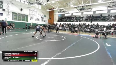 165 lbs Quarterfinal - Miguel Caceres, Ramona vs Damian Pelagio, Villa Park