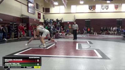 215 lbs Quarterfinal - Braden McShane, NH/TV vs Ashtin Willms, Clarion-Goldfield-Dows