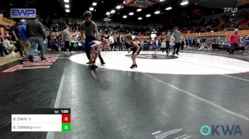 60 lbs Round Of 16 - Blaine Clark, Tuttle Wrestling vs Gunnar Coltharp, Harrah Little League Wrestling