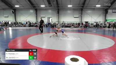 70 lbs Semifinal - Hayden Thomas, Jackson County Wrestling Club vs Wyatt Jarrard, Banks Co. BattleBorn Wrestling