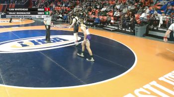1A 106 lbs 3rd Place Match - Cam Whitehead, Winnebago vs Isaac Showalter, Farmington
