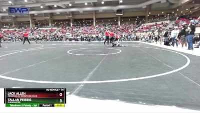 76 lbs Quarterfinal - Jack Allen, Mulvane Jr. Wrestling Club vs Tallan Peissig, Clearwater