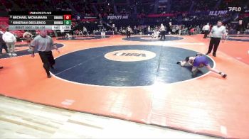 3A 106 lbs Champ. Round 1 - Kristian DeClercq, Rockton (Hononegah) vs Michael McNamara, Edwardsville (H.S.)