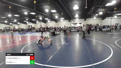 98 lbs 5th Place - Carlos Hernandez, Bad Cat Wrestling Club vs Amelia Rule, Aftermath Wrestling