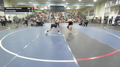 165 lbs Quarterfinal - Sebastian Parada, Centennial vs Seth Blevins, South Torrance