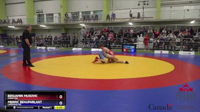 55kg Champ. Round 1 - Benjamin Musovic, Coast WA vs Merric BeauParlant, Lakehead WC